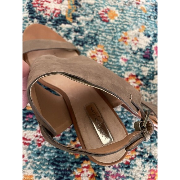 Halogen Clarette Brown Leather‎ Wedge Sandals Size 7.5 - Picture 9 of 9